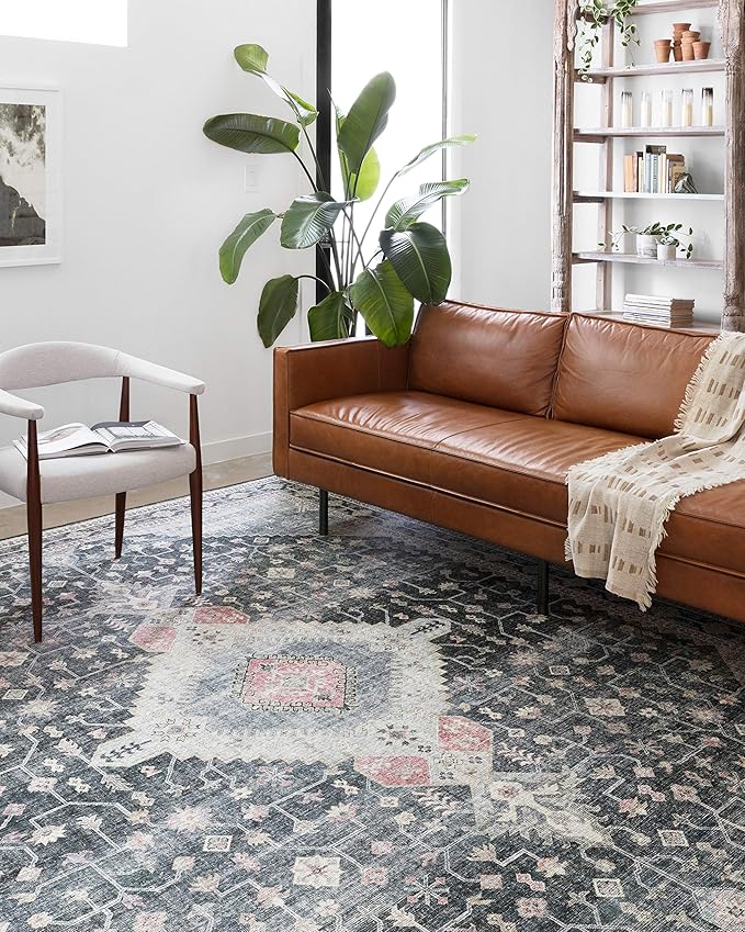 Loloi Skye Collection SKY-02 Charcoal/Multi 2'-6" x 12'-0" Runner Rug