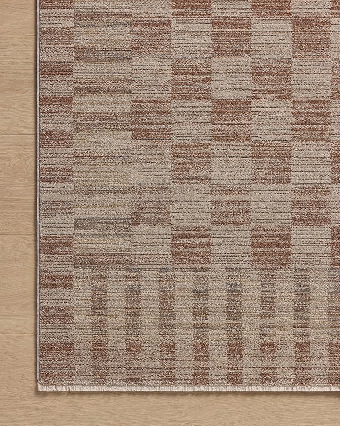 Loloi Amber Lewis Cali Collection CIL-06 Brick/Natural 2'-3" x 3'-11", .25" Pile Height, Accent Rug