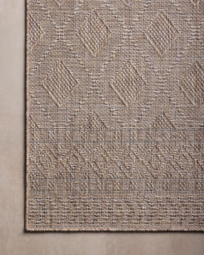 Loloi Amber Lewis Topanga Collection TOP-06 Natural/Mist 2'-3" x 3'-9" Indoor/Outdoor Area Rug