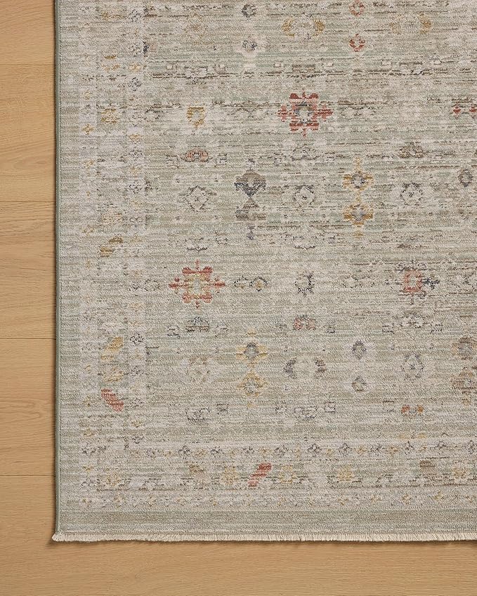 Loloi Chris Loves Julia Ida Collection IDA-04 Spa/Multi 2'-7" x 10'-0", .19" Pile Height, Runner Rug