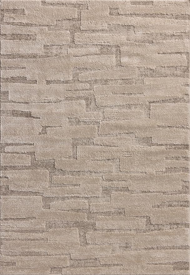 Loloi Amber Lewis Monty Collection MOT-04 Taupe/Beige 5'-3" x 7'-6", .50" Pile Height, Accent Rug