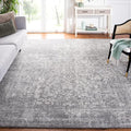 SAFAVIEH Area Rug 9x12 - Evoke Collection - Large - Silver & Ivory, Distressed Design, Non-Shedding & Easy to Clean, Ideal for Living Room, Bedroom, Dining Space (EVK256S)