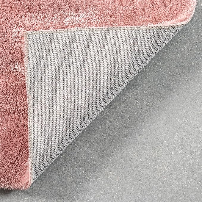 nuLOOM 2' x 8' Cozy Plush SuperiorWash Area Rug, Machine Washable, Non-Slip, Soft Fluffy Shag Carpet for Living Room Bedroom Kids Room Nursery Home Decor, Loni Pink