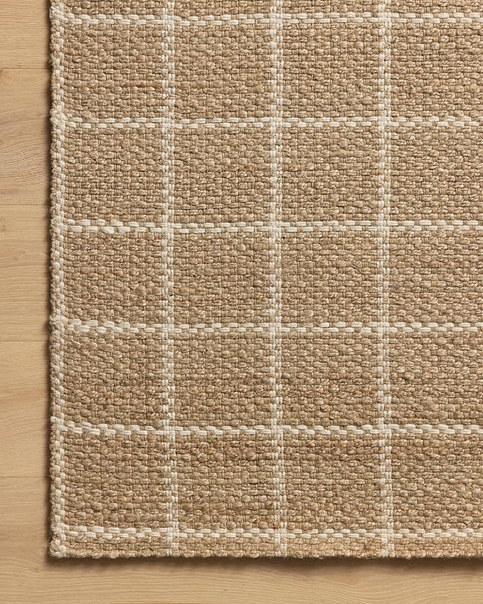 Loloi Chris Loves Julia Fletcher Collection FLE-01 Natural/Ivory 7'-9" x 9'-9", .37" Pile Height, Area Rug