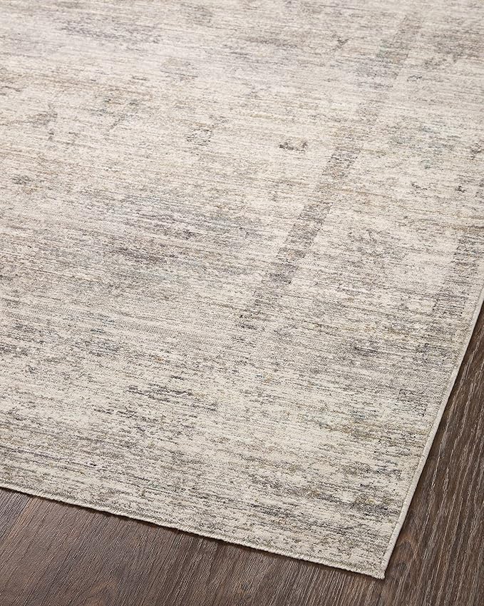 Loloi Magnolia Home by Joanna Gaines Millie Collection MIE-01 Silver/Dove 2'-7" x 8'-0", .25" Pile Height, Runner Rug