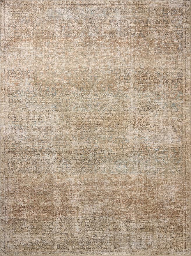 Loloi Amber Lewis Cambria Collection CBR-08 Ocean/Brick 2'-6" x 9'-6" Runner Rug Jute, Neutral, Vintage Style, Antique Tone, Living, Bedroom, Dining, Carpet