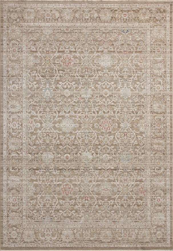 Loloi Chris Loves Julia Ida Collection IDA-03 Bark/Multi 9'-3" x 13'-1", .19" Pile Height, Area Rug