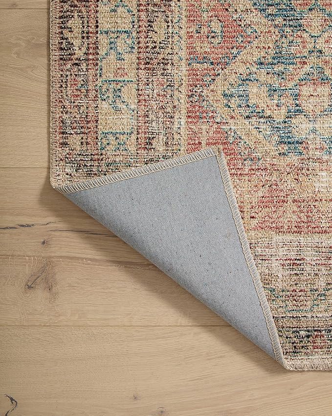 Loloi Angela Rose Aubrey Collection AUB-03 Ocean/Spice 5'-0" x 7'-0", .19" Pile Height, Area Rug