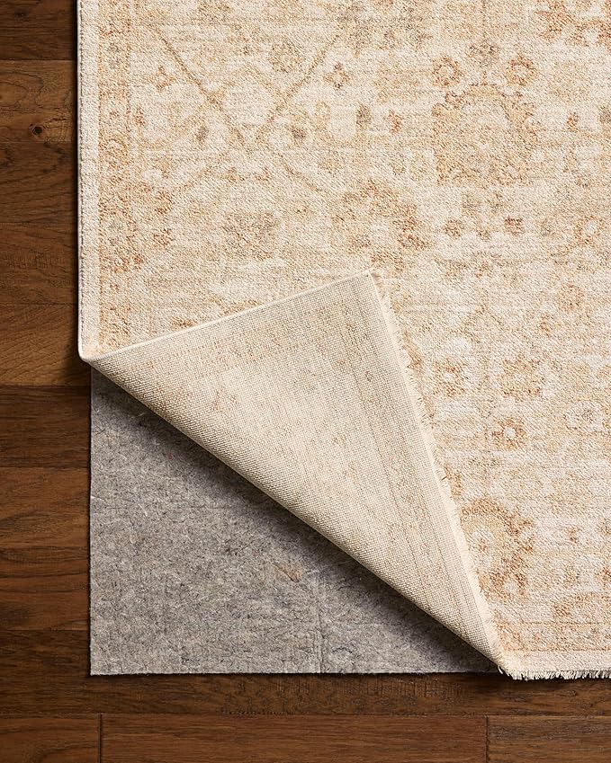Loloi Chris Loves Julia Palma Collection PLM-04 Natural/Spice 2'-7" x 7'-6" Runner Rug Vintage Style Boho Living Room Bedroom Carpet