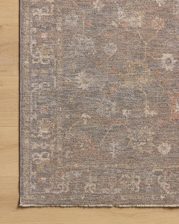 Loloi Chris Loves Julia Louisa Collection LOI-01 Stone/Multi 5'-3" x 7'-6", .38" Pile Height, Area Rug