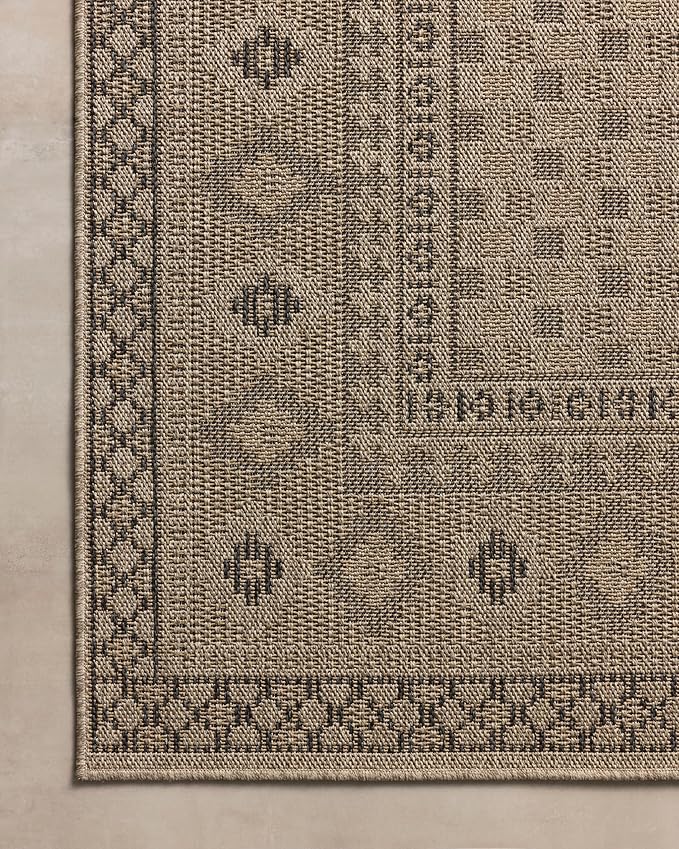 Loloi Chris Loves Julia Providence Collection PRC-07 Dove/Charcoal 6'-3" x 9'-2", .12" Pile Height, Indoor/Outdoor Area Rug