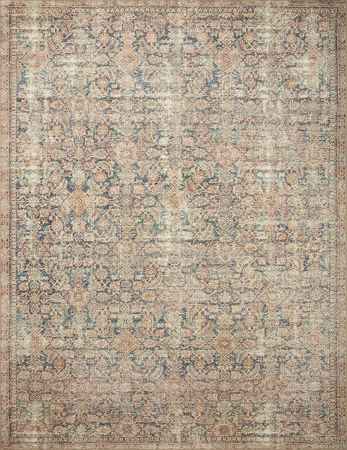 Loloi Angela Rose Aubrey Collection AUB-01 Navy/Multi 3'-9" x 5'-6", .19" Pile Height, Accent Rug