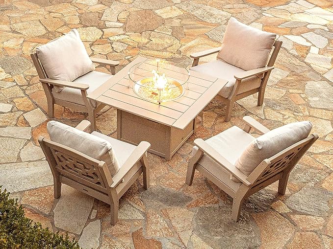 Martha Stewart by POLYWOOD® Chinoiserie Deep Seating Chair in White/Glacier Spa