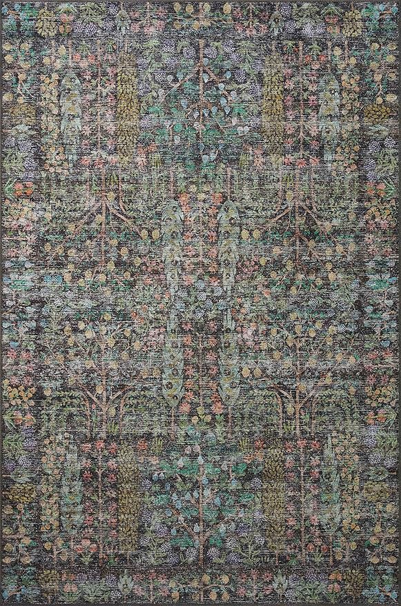 Loloi Rifle Paper Co. Maison Collection MAO-07 Charcoal 3'-9" x 5'-6", .19" Pile Height, Accent Rug