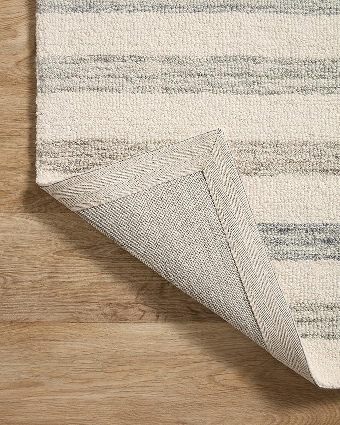 Loloi Chris Loves Julia Chris Collection CHR-05 Ivory/Slate 2'-6'' x 7'-6'', .50" Pile Height, Runner Rug
