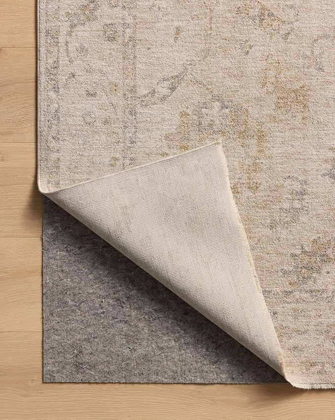 Loloi Chris Loves Julia Louisa Collection LOI-02 Oatmeal/Slate 2'-7" x 8'-0", .38" Pile Height, Runner Rug