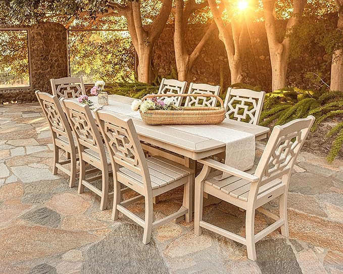 Martha Stewart by POLYWOOD® Chinoiserie Dining Side Chair in Sand