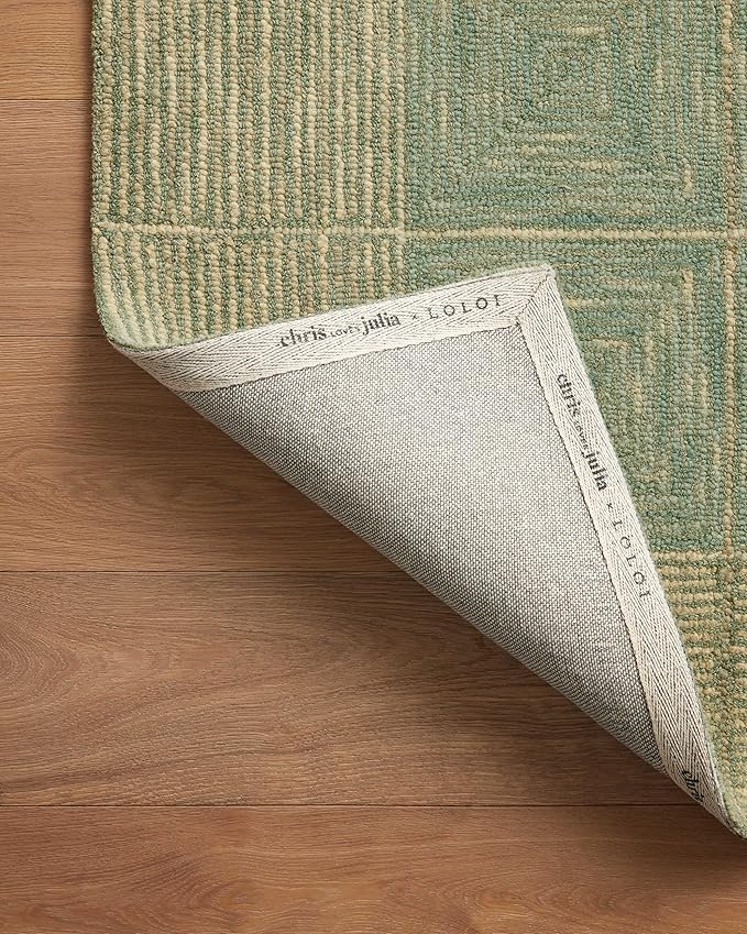 Loloi Chris Loves Julia Francis Collection FRA-02 Green/Natural 9'-3" x 13' Area Rug