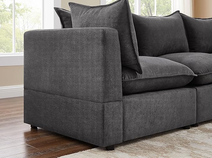 VANOMi Modular Sectional Sofa, 6 Seater Sectional Sofa Modular Sectional Couch for Living Room, U Shape Sofa