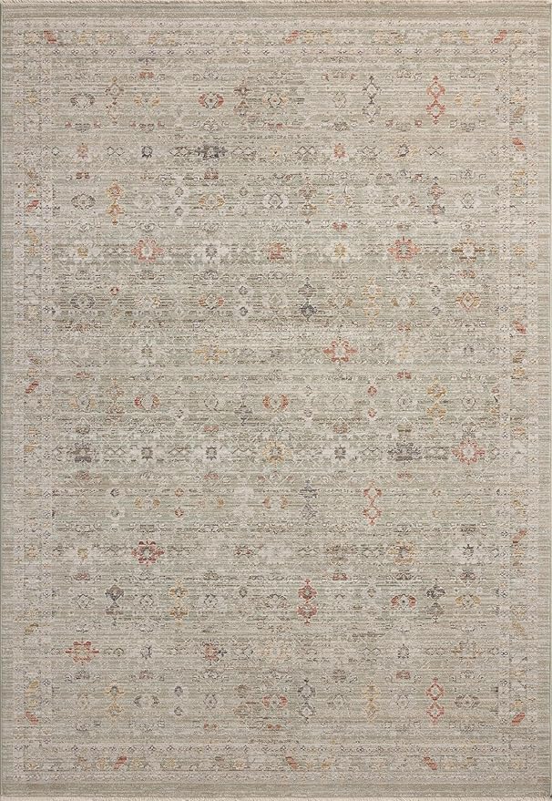 Loloi Chris Loves Julia Ida Collection IDA-04 Spa/Multi 2'-7" x 10'-0", .19" Pile Height, Runner Rug