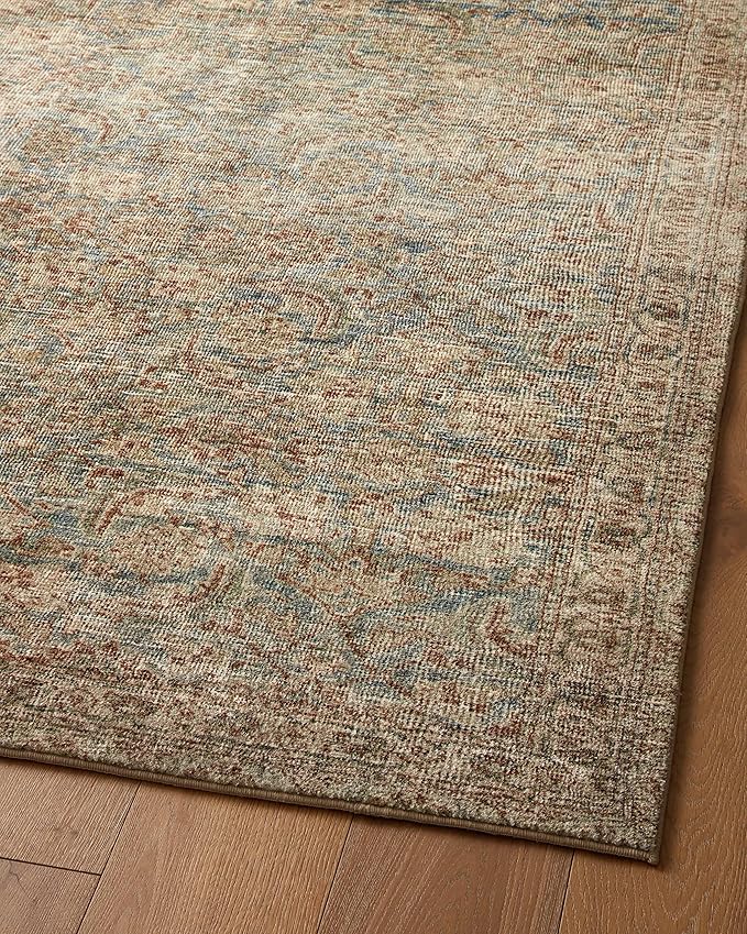 Loloi Amber Lewis Morgan Collection MOG-04 Sea/Sage 2'-0" x 5'-0" 38" Thick Accent Rug feat. CloudPile, Neutral, Room Décor, Vintage Inspired, Livingroom, Bedroom, Dining Area