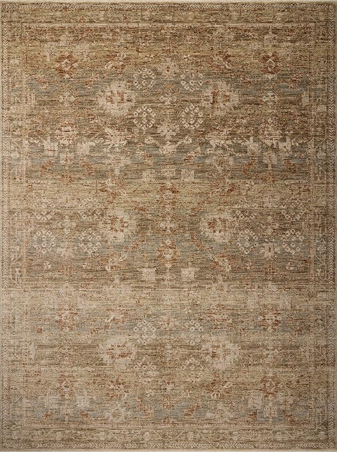 Loloi Magnolia Home by Joanna Gaines Junie Collection JUE-03 Spice/Multi 5'-3" x 5'-3", .38" Pile Height Round Area Rug