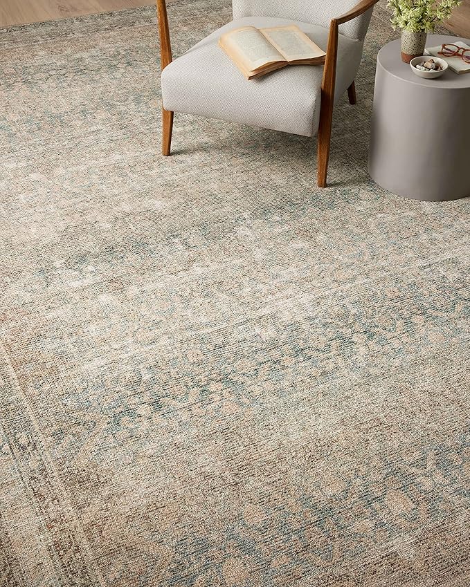 Loloi Angela Rose Aubrey Collection AUB-03 Jade/Natural 2'-6" x 12'-0", .19" Pile Height, Runner Rug