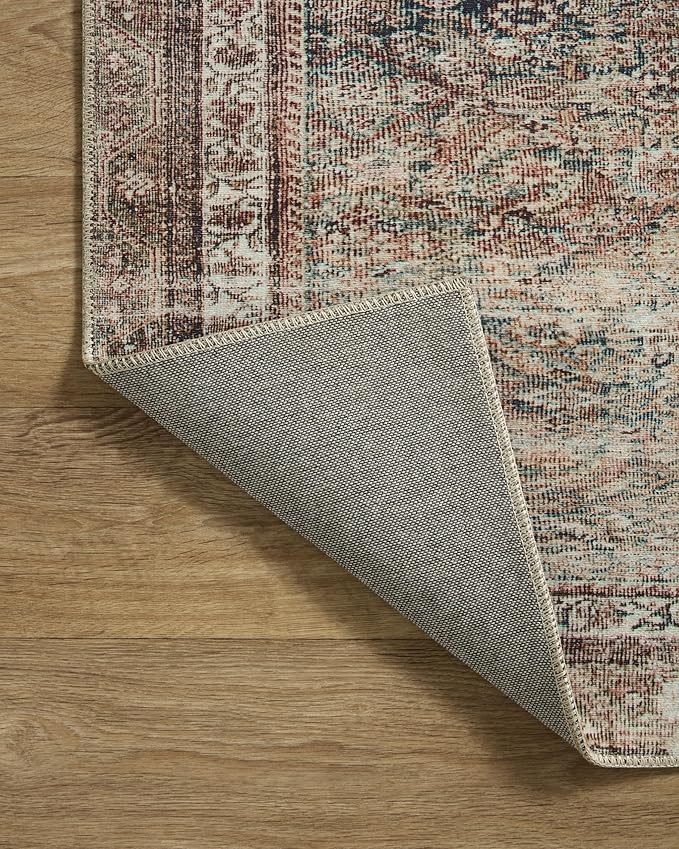 Loloi Chris Loves Julia Jules Collection JUL-09 Ink/Terracotta 2'-6'' x 12'-0'', .13" Pile Height, Runner Rug