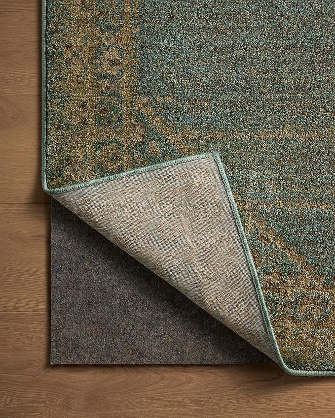 Loloi Magnolia Home by Joanna Gaines Mona Collection MOA-04 Aqua/Wheat 2'-6" x 10'-0" Runner Rug