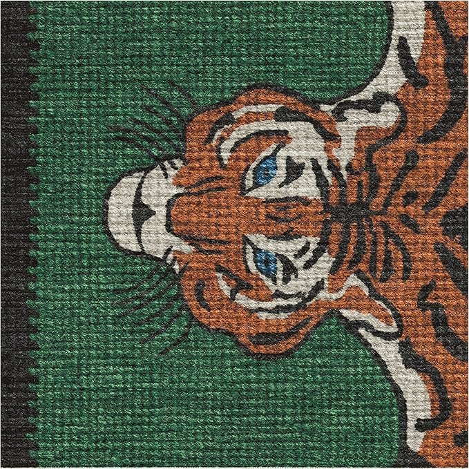 RUGGABLE x Jonathan Adler Machine Washable Modern Area Rug – Tiger Emerald 8 ft Round, Stain-Resistant, Non-Slip – Large Rugs for Living Room, Bedroom, Hallway, Entryway & Office–with Standard Pad