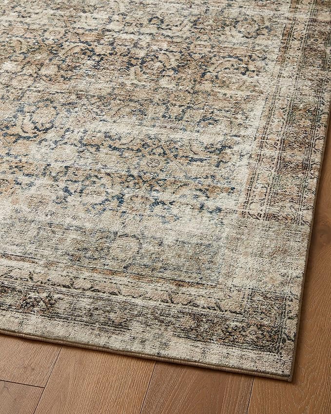 Loloi Amber Lewis Morgan Collection MOG-02 Navy/Sand 8'-3" x 11'-3" 38" Thick Area Rug feat. CloudPile, Neutral, Room Décor, Vintage Inspired, Livingroom, Bedroom, Dining Area