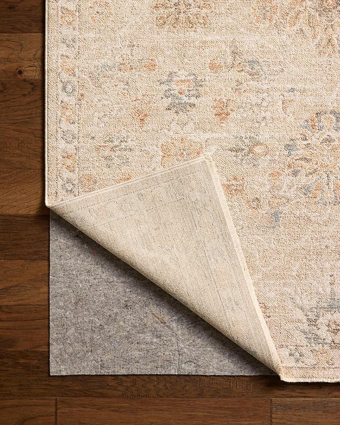 Loloi Chris Loves Julia Palma Collection PLM-11 Natural/Multi 2'-7" x 10'-0" Fringe Runner Rug Vintage Style Boho Living Room Bedroom Carpet
