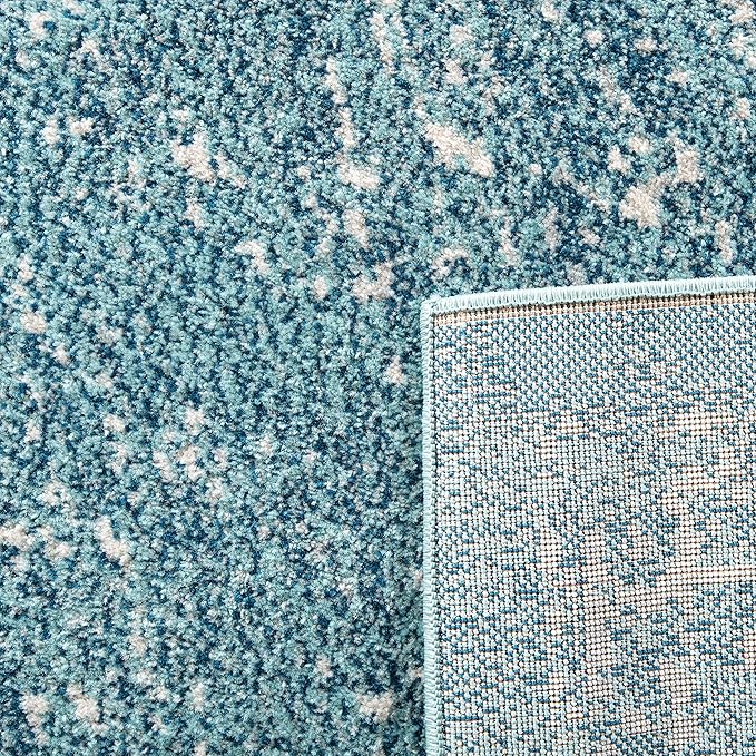 SAFAVIEH Evoke Collection 2'2" x 13' Blue/Ivory EVK256C Oriental Distressed Non-Shedding Living Room Bedroom Runner Rug